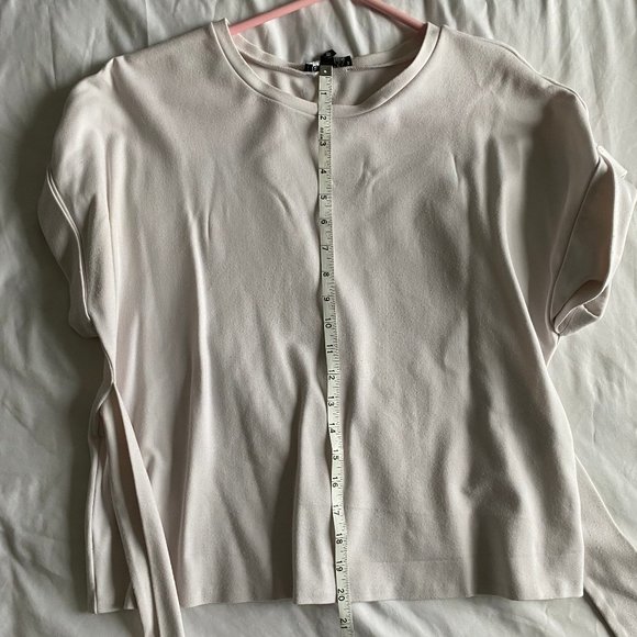 Express White Tie-Waist Oversized Top Size XS - Picture 7 of 12